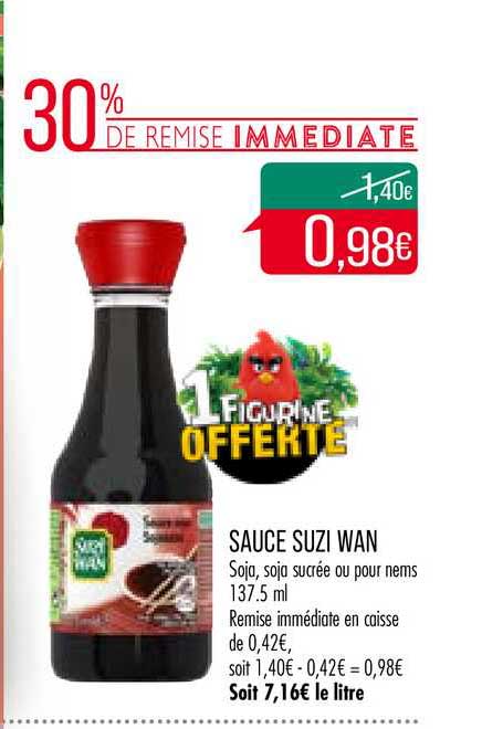 Sauce Suzi Wan 30% Remise Immédiate