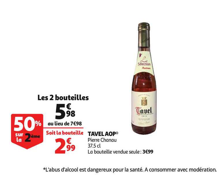 tavel aop pierre chanau 50% sur le 2ème