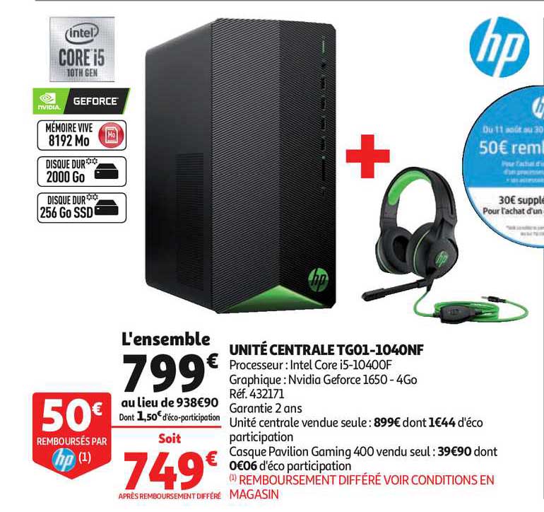 unité centrale tg01 1040nf hp