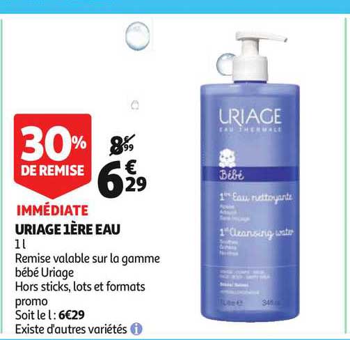 uriage 1ère eau 30% remise immédiate