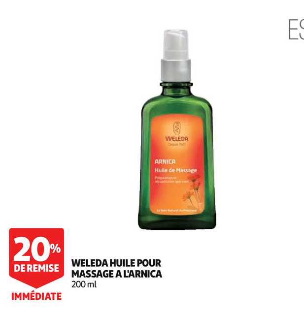 uriage acné huile pour masage à l'arnica 20% remise immédiate