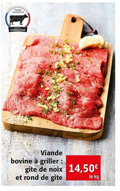 viande bovine à griller gite de noix et rond de gite