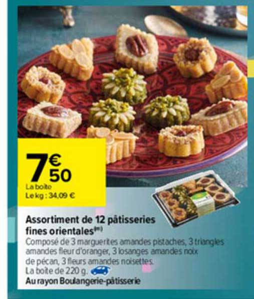 Assortiment De 12 Pâtisseries Fines Orientales
