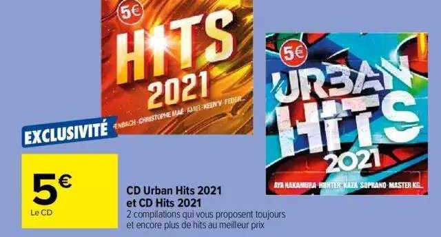 cd urban hits 2021 et cd hits 2021