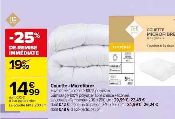 Couette «microfibre»