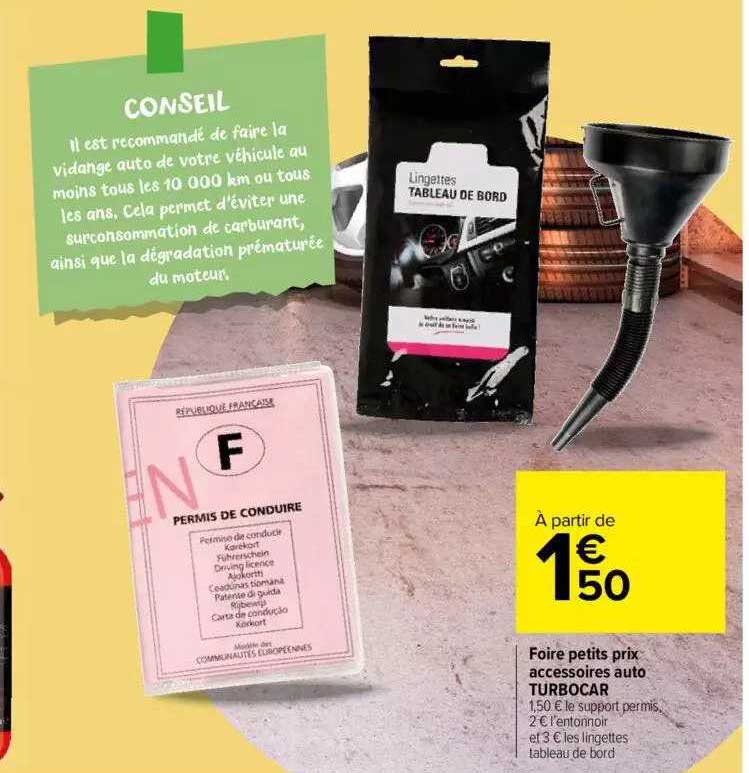 foire petits prix accessoires auto turbocar