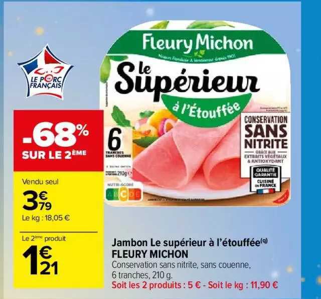 jambon le supérieur à l'étouffée fleury michon