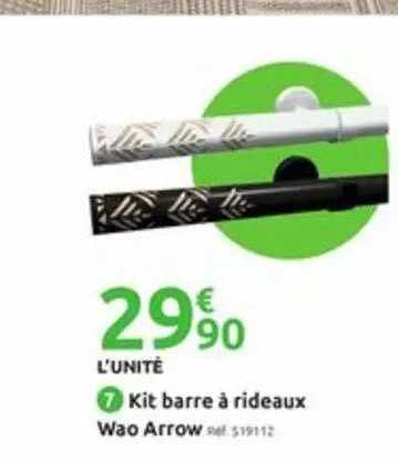 kit barre à rideaux wao arrow