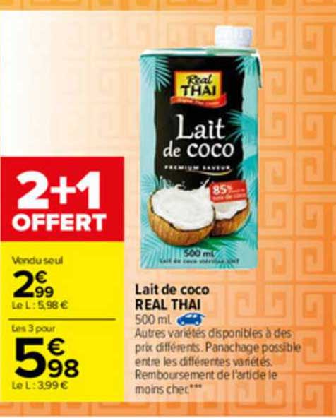 lait de coco real thaï