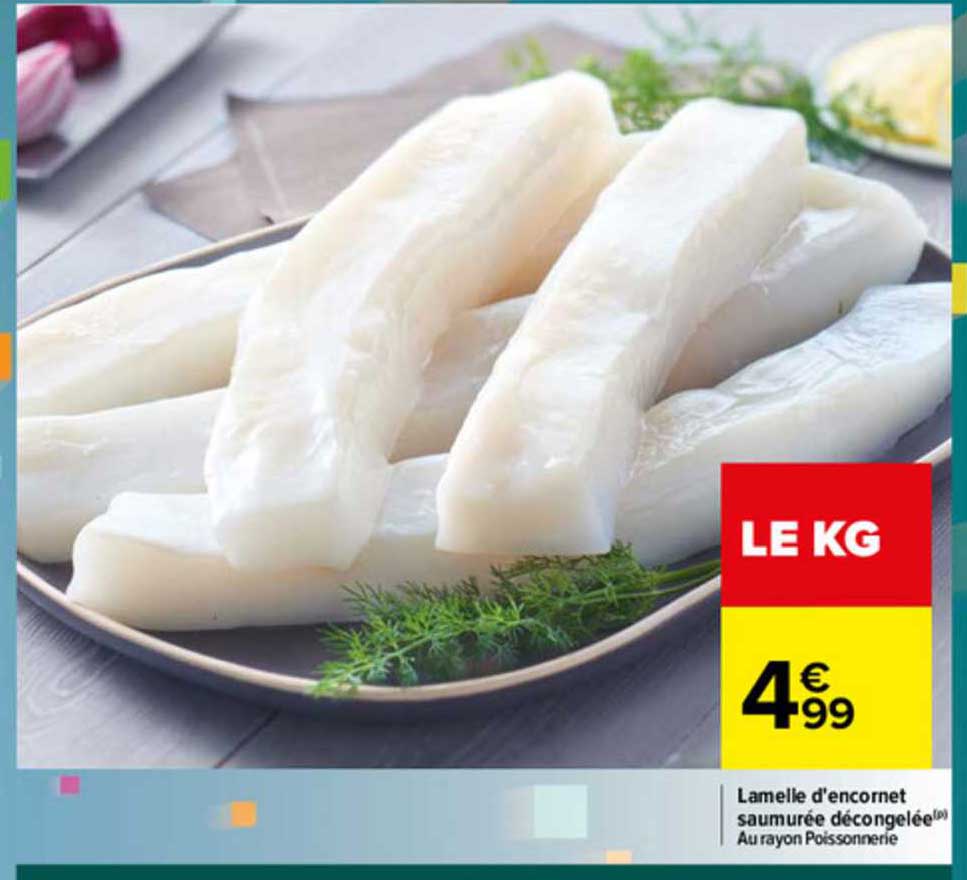 lamelle d'encornet saumurée décongelée