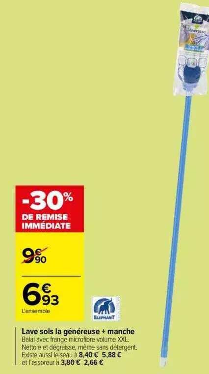 lave sols la généreuse + manche