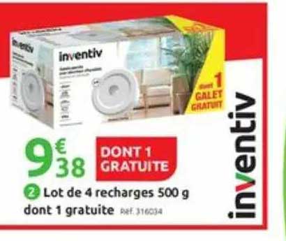 lot de 4 recharges 500 g dont 1 gratuite inventiv