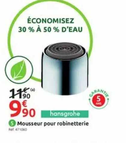 mousseur pour robinetterie hansgrohe