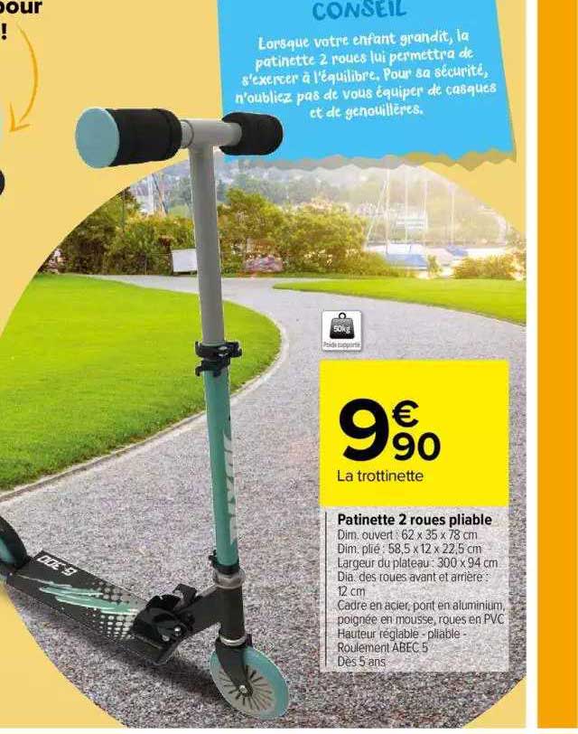 Patinette 2 Roues Pliable