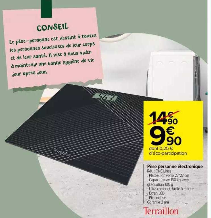 pèse personne électronique terraillon