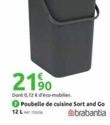 poubelle de cuisine sort and go brabantia
