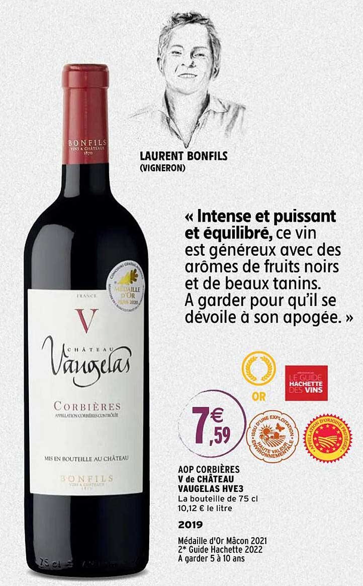 aop corbières v de château vaugelas hve3 2019