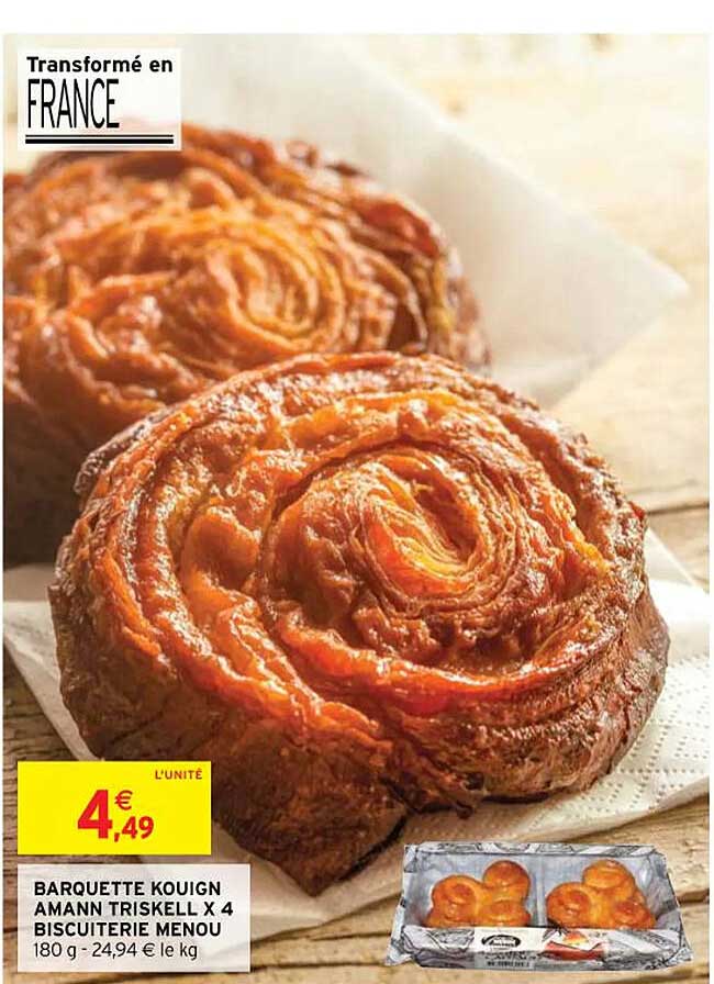 Barquette Kouign Amann Triskell X 4 Biscuiterie Menou