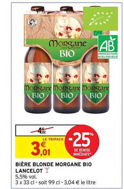 Bière Blonde Morgane Bio Lancelot