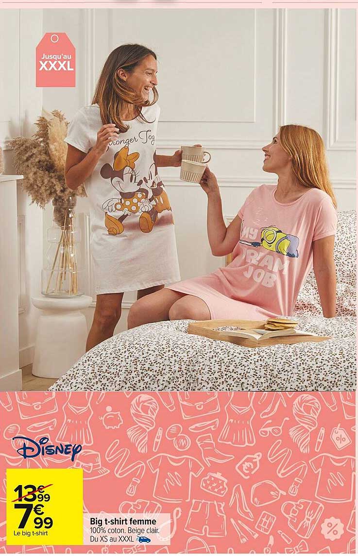 big t-shirt femme disney