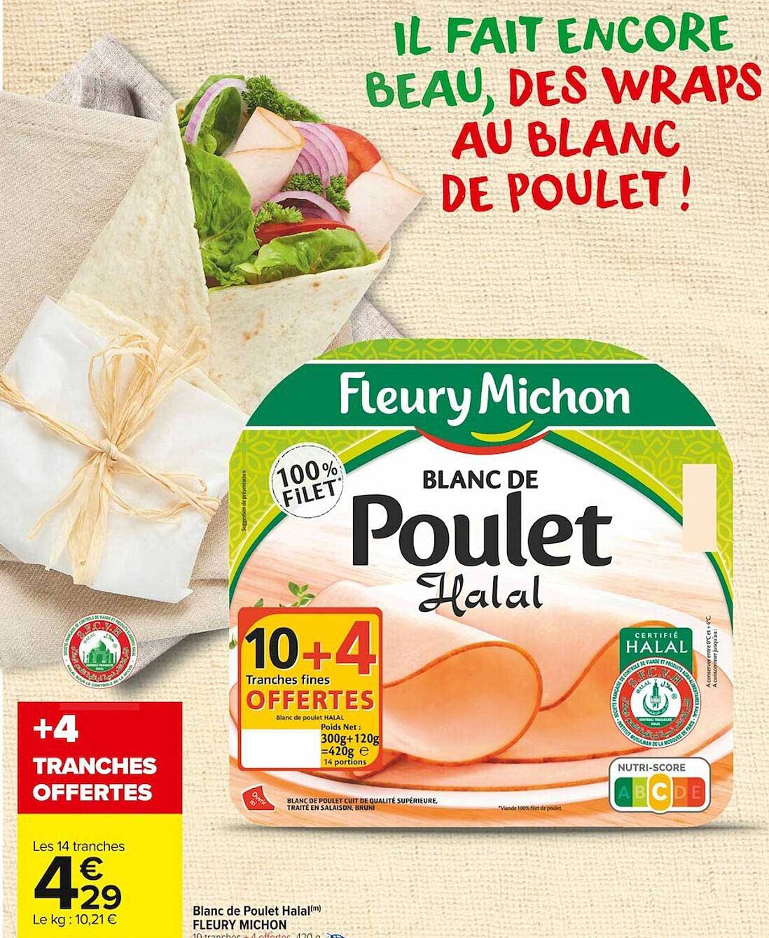 Blanc De Poulet Halal Fleury Michon