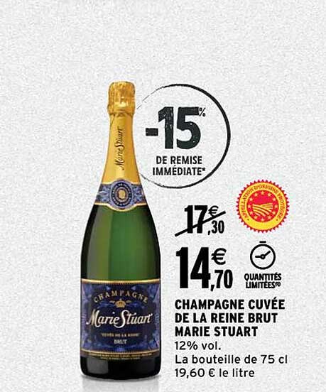 champagne cuvée de la reine brut marie stuart