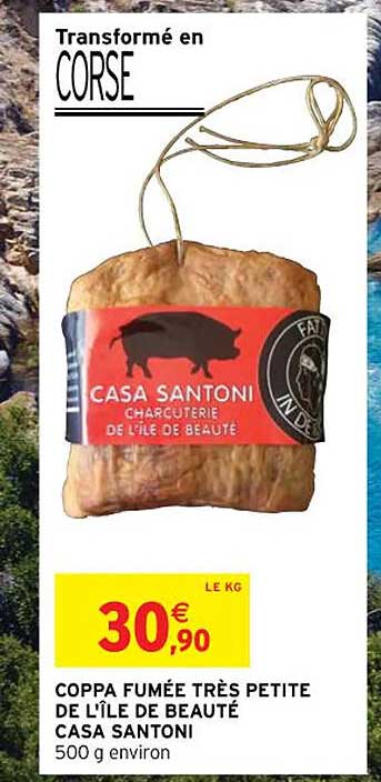 coppa fumée très petite de l'île de beauté casa santoni