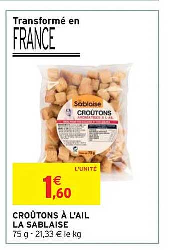 croûtons à l'ail la sablaise