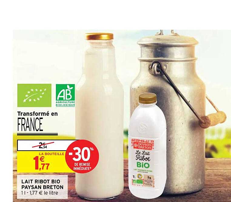 lait ribot bio paysan breton