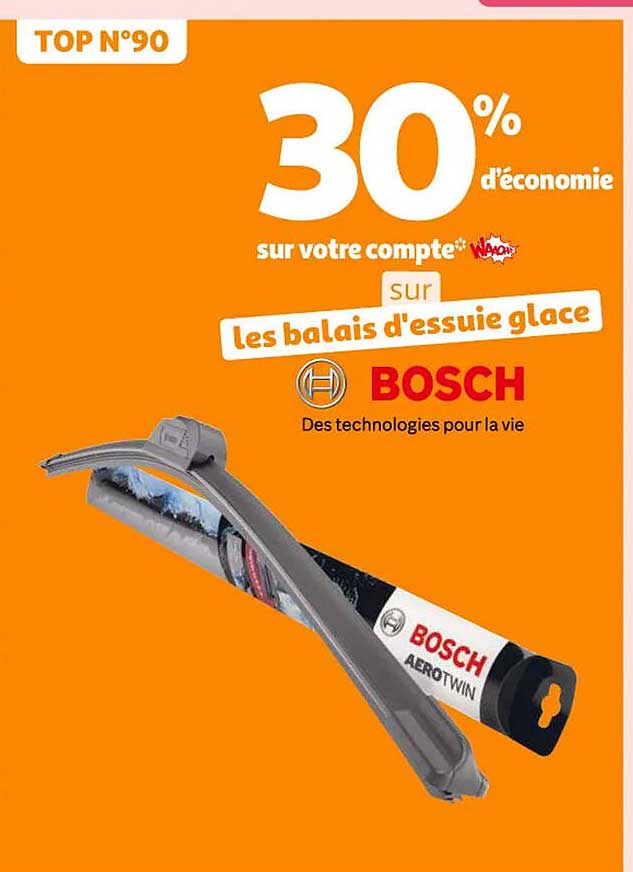 les balais d'essuie glace bosch