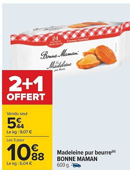 madeleine pur beurre bonne maman