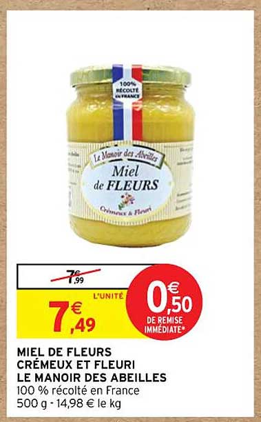 miel de fleurs crémeux et fleuri le manoir des abeilles