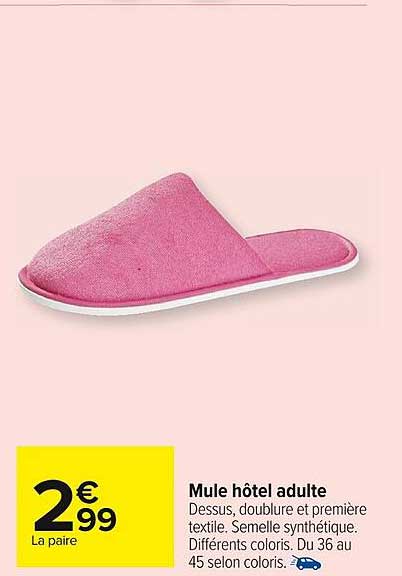 Mule Hôtel Adulte