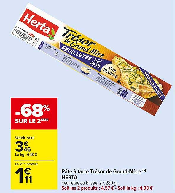 Pâte à Tarte Trésor De Grand-mère Herta