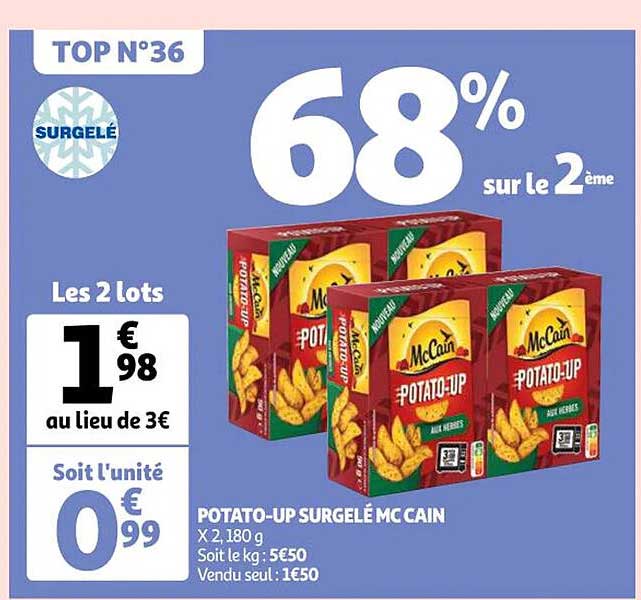potato-up surgelé mc cain