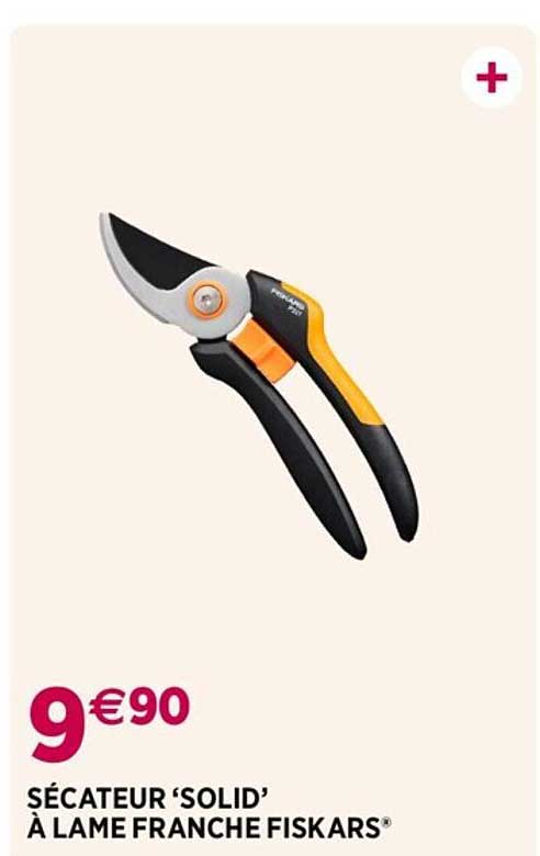 sécateur 'solid' à lame franche fiskars