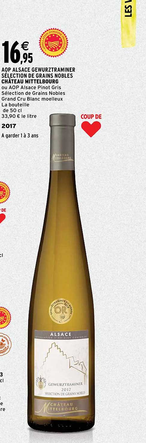 aop alsace gewurztraminer sélection de grains nobles château mittelbourg 2017