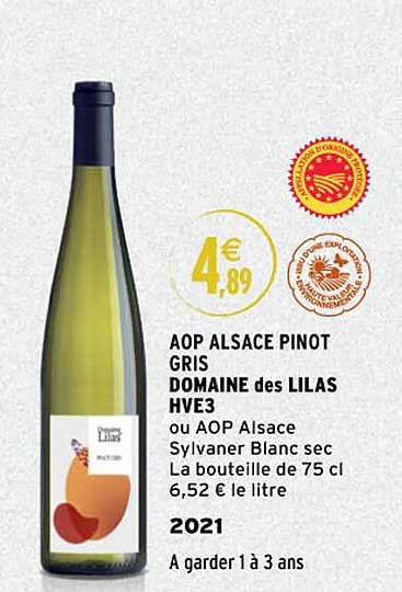 aop alsace pinot gris domaine des lilas hve3 2021