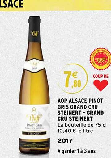 aop alsace pinot gris grand cru steinert - grand cru steinert 2017