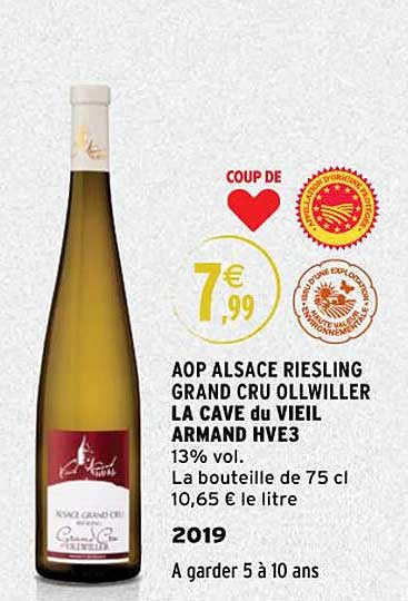 aop alsace riesling grand cru ollwiller la cave du vieil armand hve3 2019