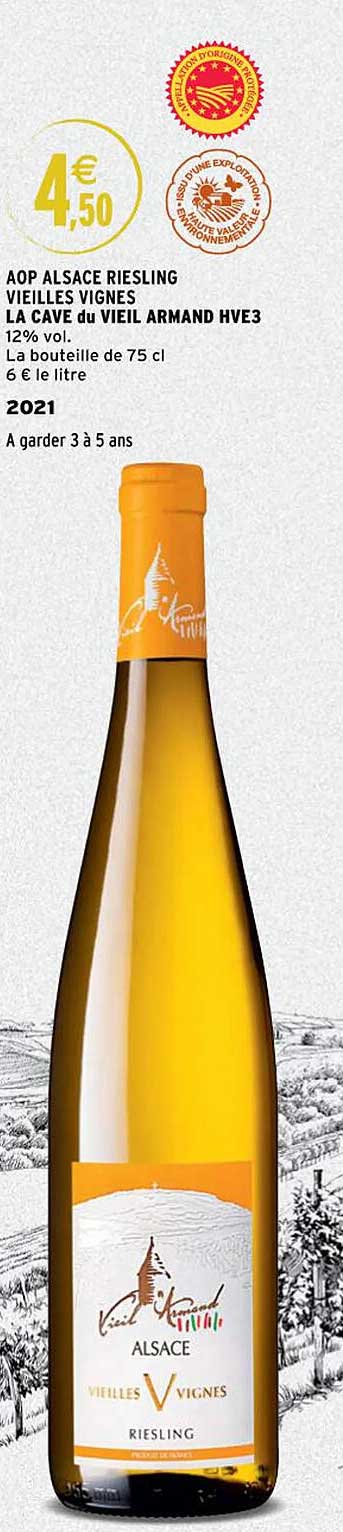 aop alsace riesling vieilles vignes la cave du vieil armand hve3 2021
