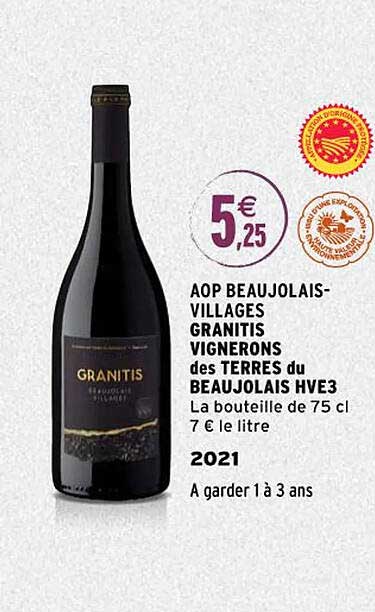 Aop Beaujolais - Villages Granitis Des Terres Du Beaujolais Hve3