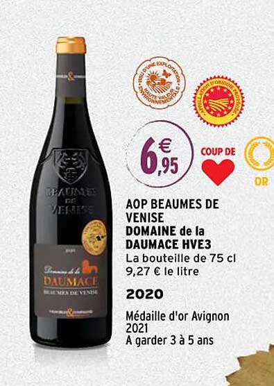 aop beaumes de venise domaine de la daumace hve3 2020