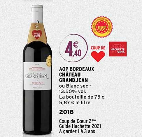 aop bordeaux château grandjean 2018