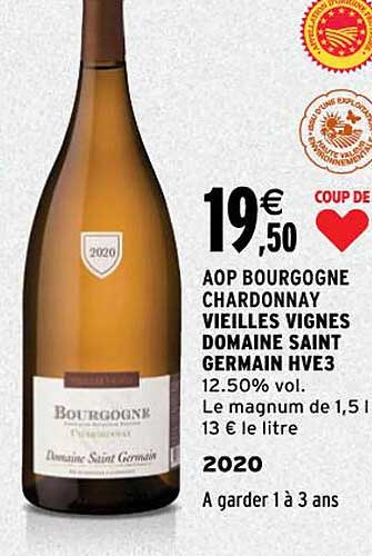 aop bourgogne chardonnay vieilles vignes domaine saint germain hve3 2020