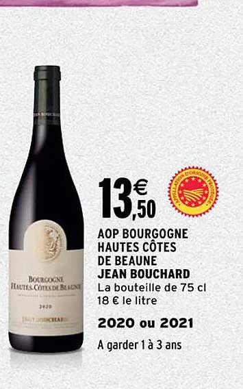 aop bourgogne hautes côtes de beaune jean bouchard 2020 ou 2021