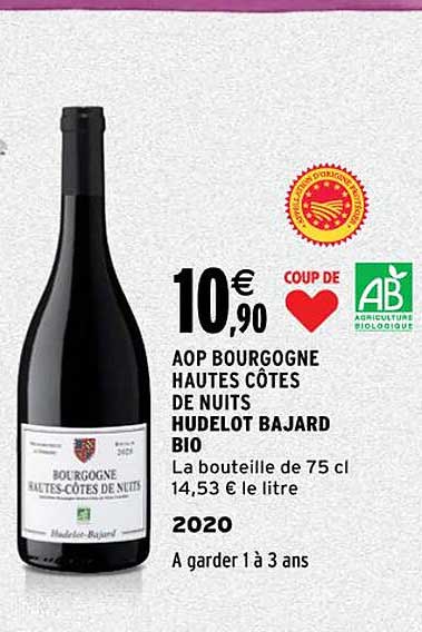 aop bourgogne hautes côtes de nuits hudelot bajard bio 2020