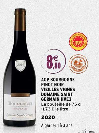Aop Bourgogne Pinot Noir Vieilles Vignse Domaine Saint Germain Hve3 2020