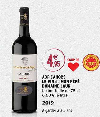 aop cahors le vin de mon pépé domaine laur 2019