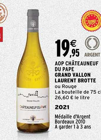 aop châteauneuf du pape grand vallon laurent brotte 2021